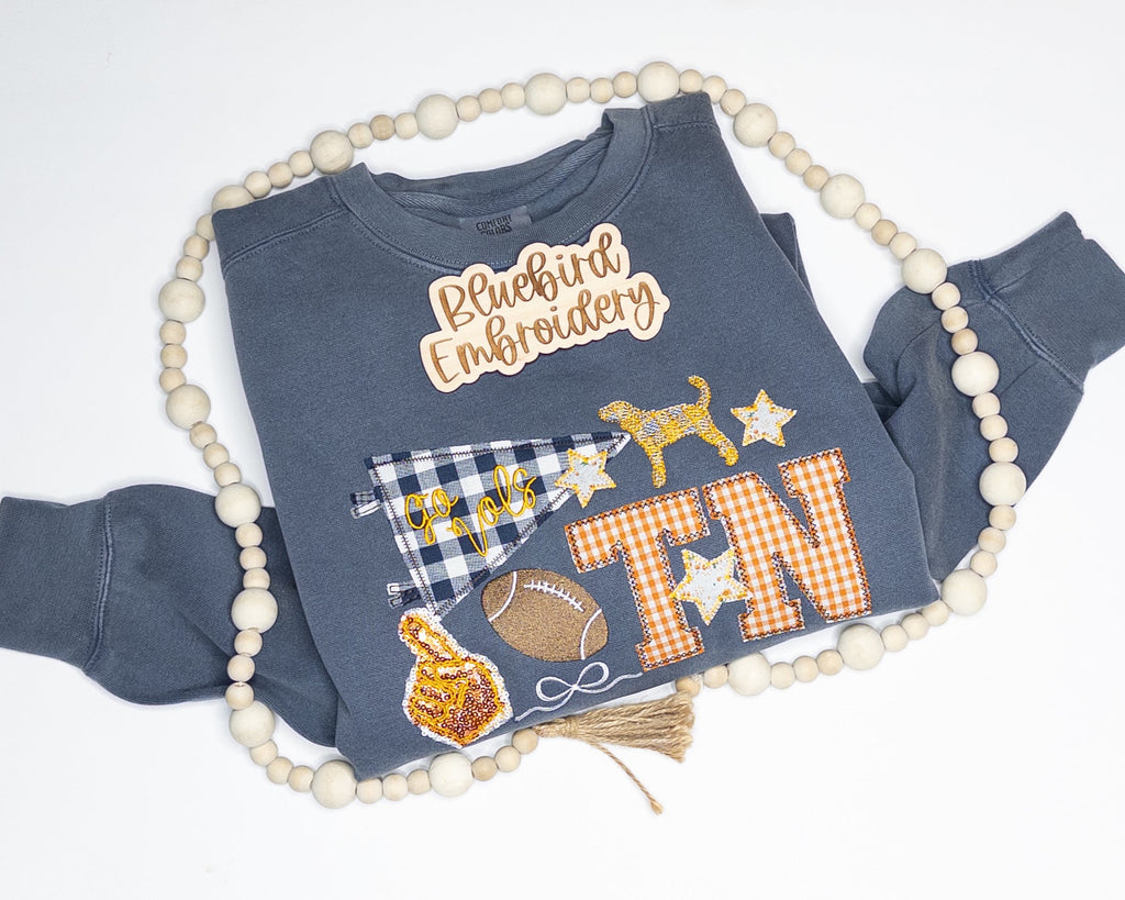 Tennessee Doodle Applique Embroidered Sweatshirt