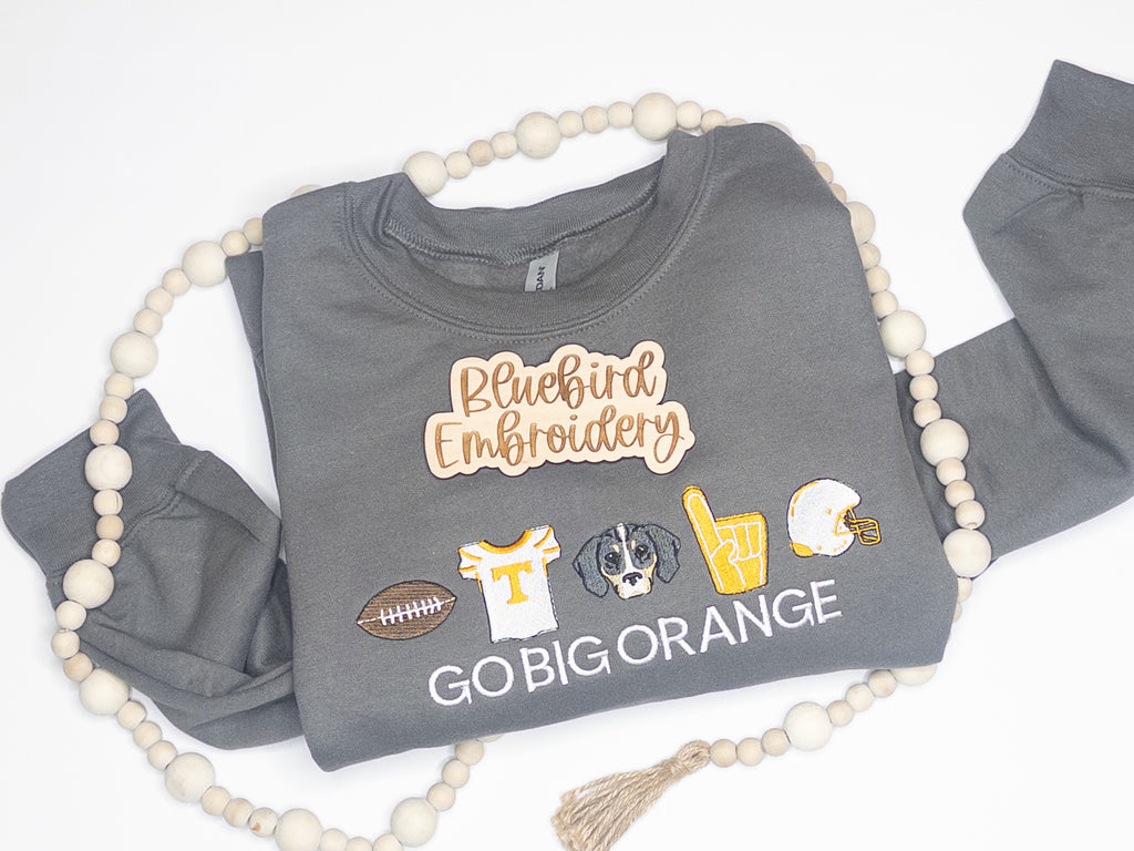 TN Football Icons Embroidered Crewneck