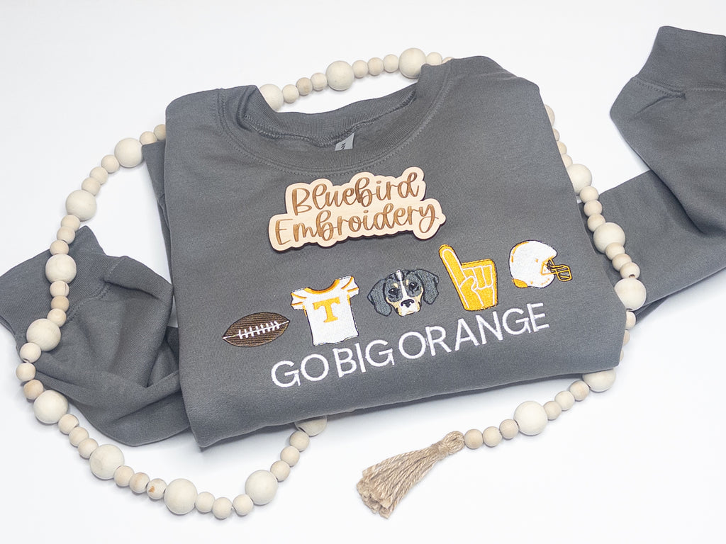 TN Football Icons Embroidered Crewneck