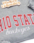 Custom Team Glitter Applique Embroidered Sweatshirt