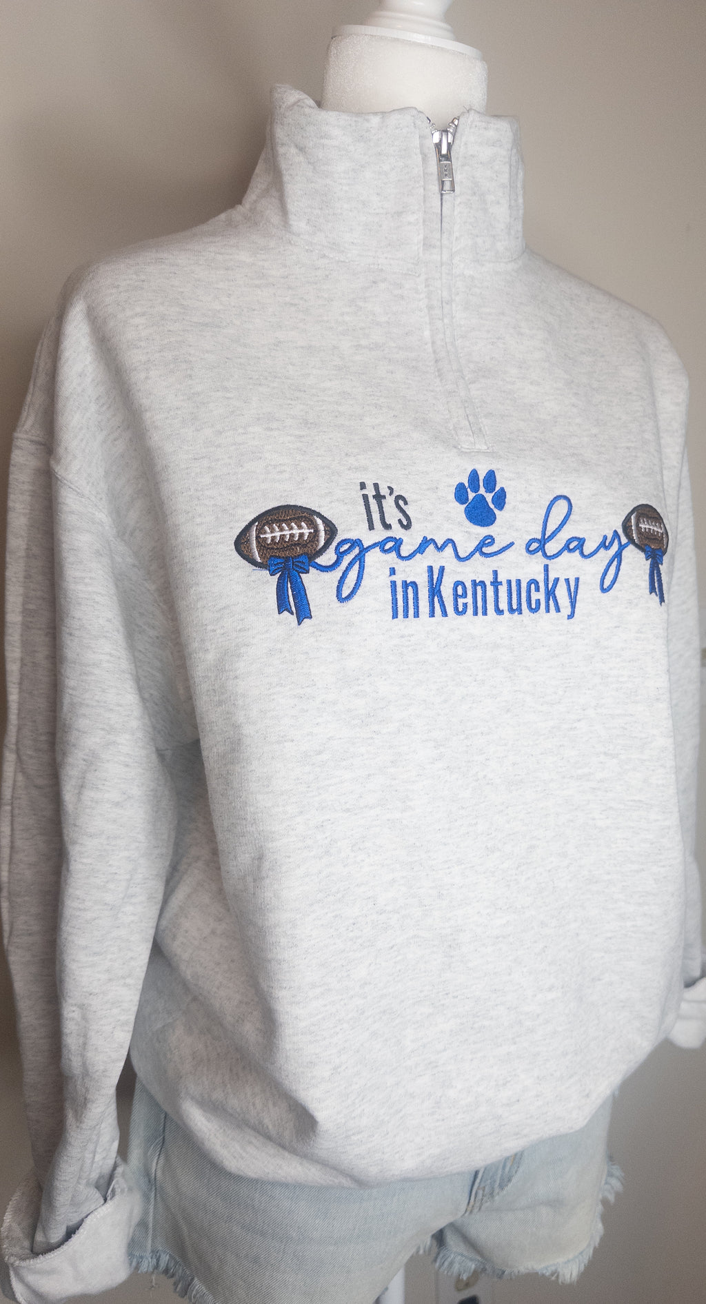 Gameday in Kentucky Embroidered Quarter Zip