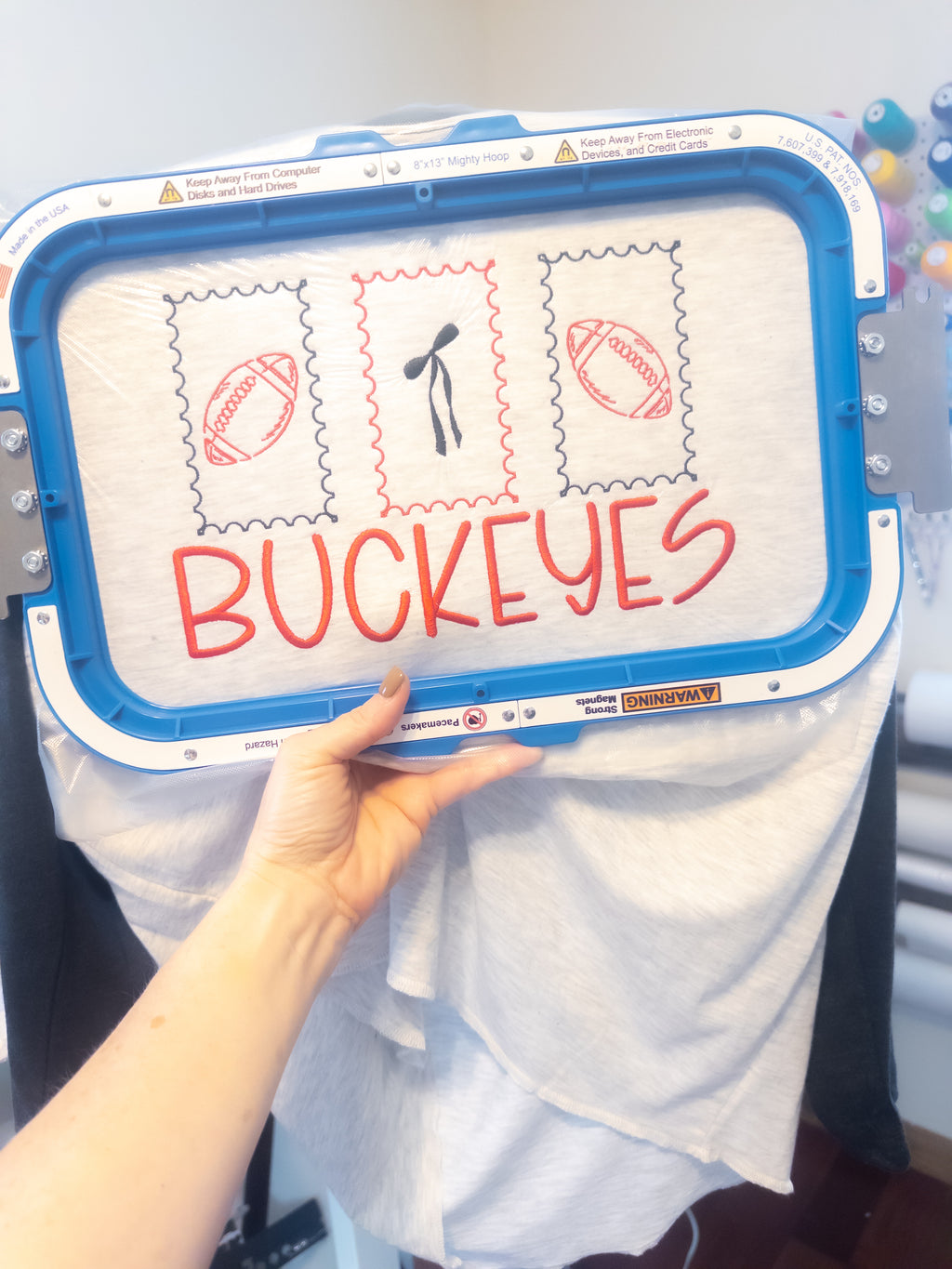 Custom Football Stamps Embroidered