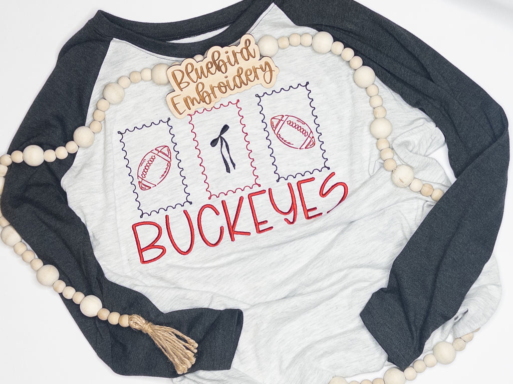 Custom Football Stamps Embroidered