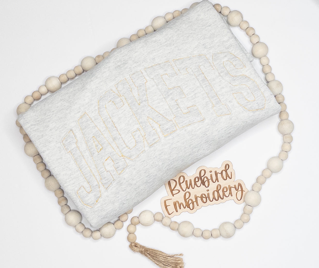 Custom Tone on Tone Applique Embroidered Sweatshirt