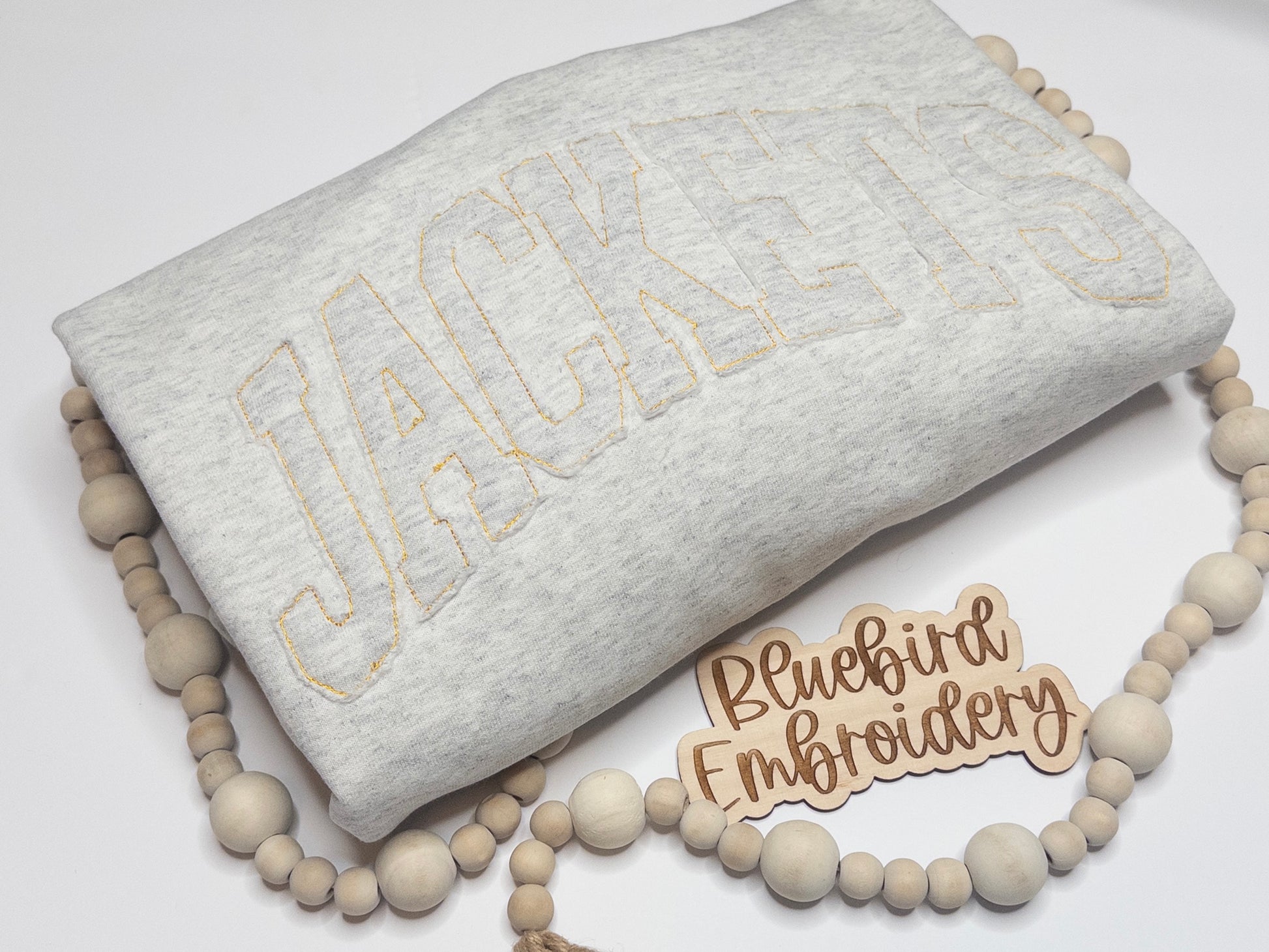 Custom Tone on Tone Applique Embroidered Sweatshirt