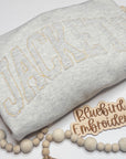 Custom Tone on Tone Applique Embroidered Sweatshirt