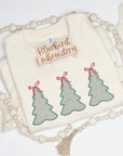 Christmas Tree Trio Applique Digital Embroidery Design