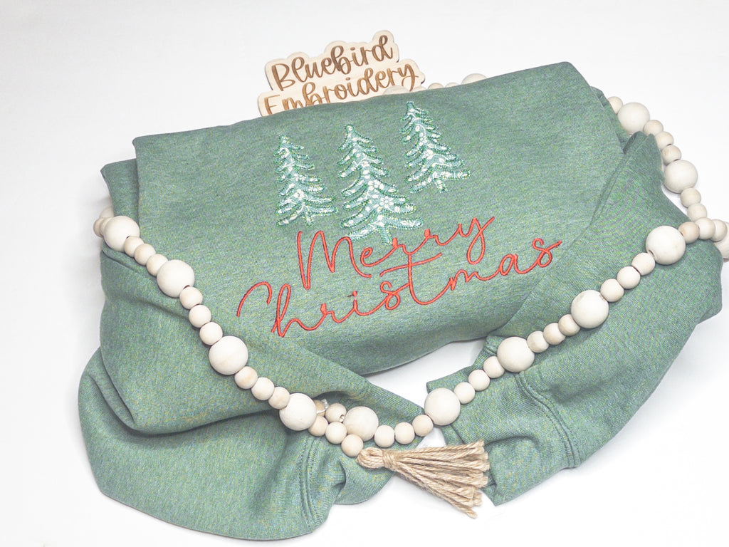 Pine Tree Trio Applique- Embroidered Choose your style