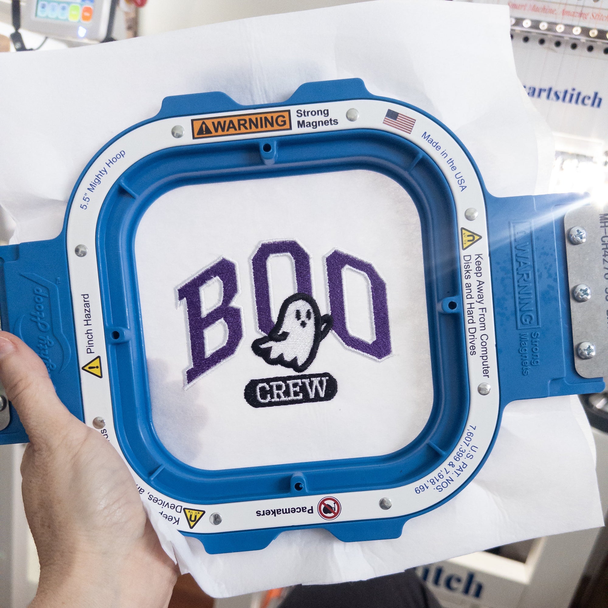 BOO Crew Pocket Digital Embroidery Design