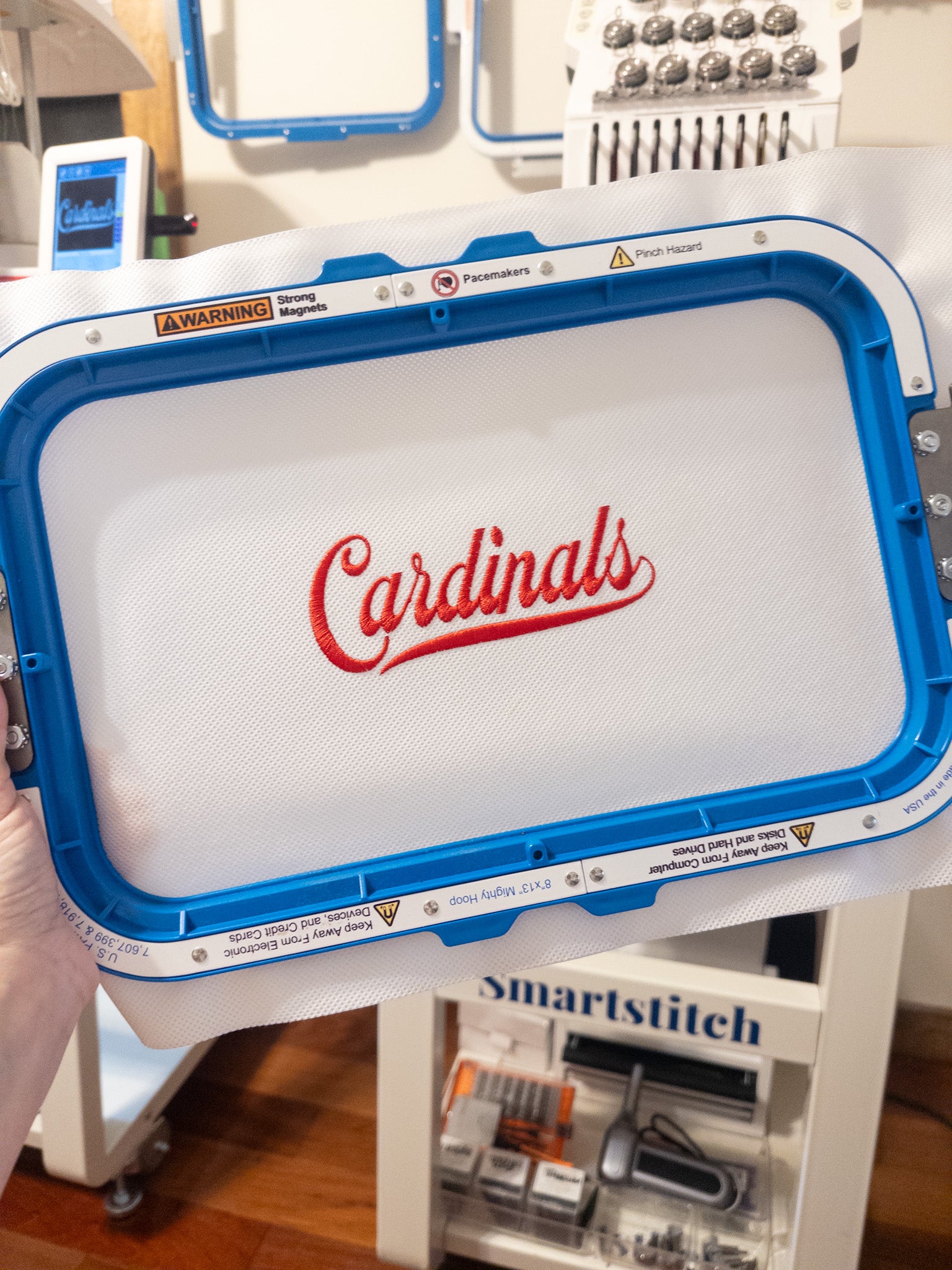 Cardinals Swash HAT Digital Embroidery Design