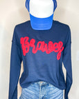 Custom Chenille Yarn Sweatshirt-Choose your team!