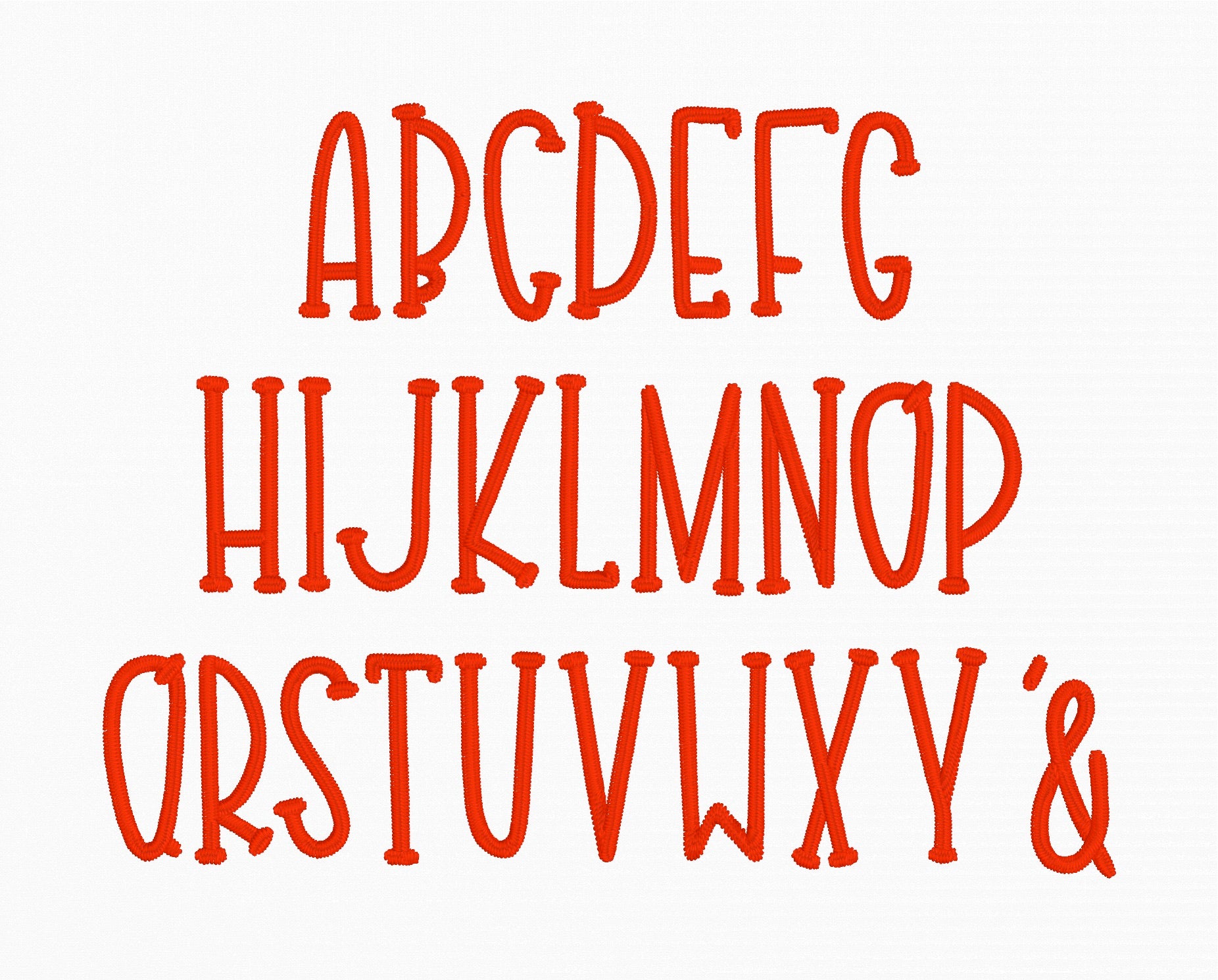 Rally Block Native BX Font Digital Embroidery Design