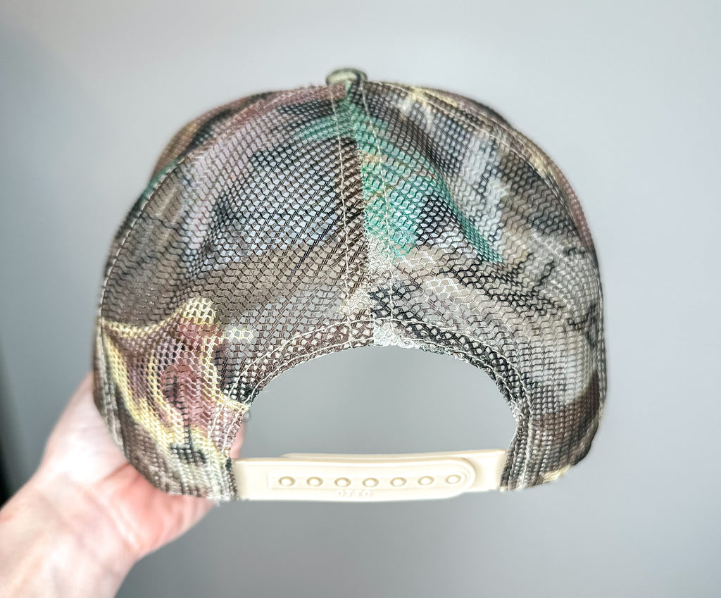 Bobcats Embroidered Script Camo Hat-3D Puff