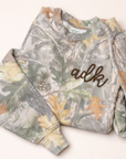 Monogrammed Camo Crewneck
