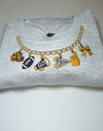 Custom Team-Themed Charm Necklace Sweatshirt-READ DESCRIPTION BEFORE ORDERING