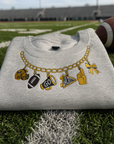 Custom Team-Themed Charm Necklace Sweatshirt-READ DESCRIPTION BEFORE ORDERING