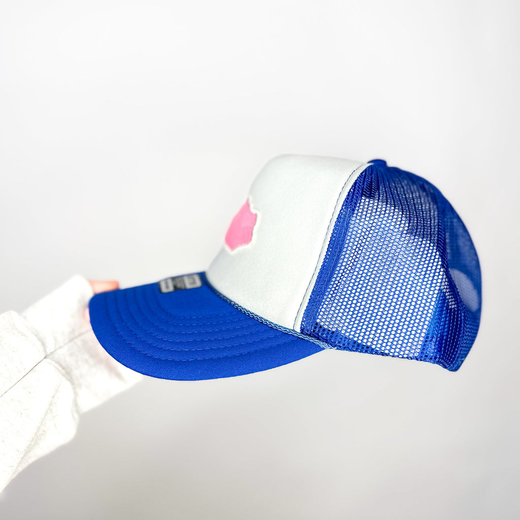 Pink Kentucky State Trucker Hat