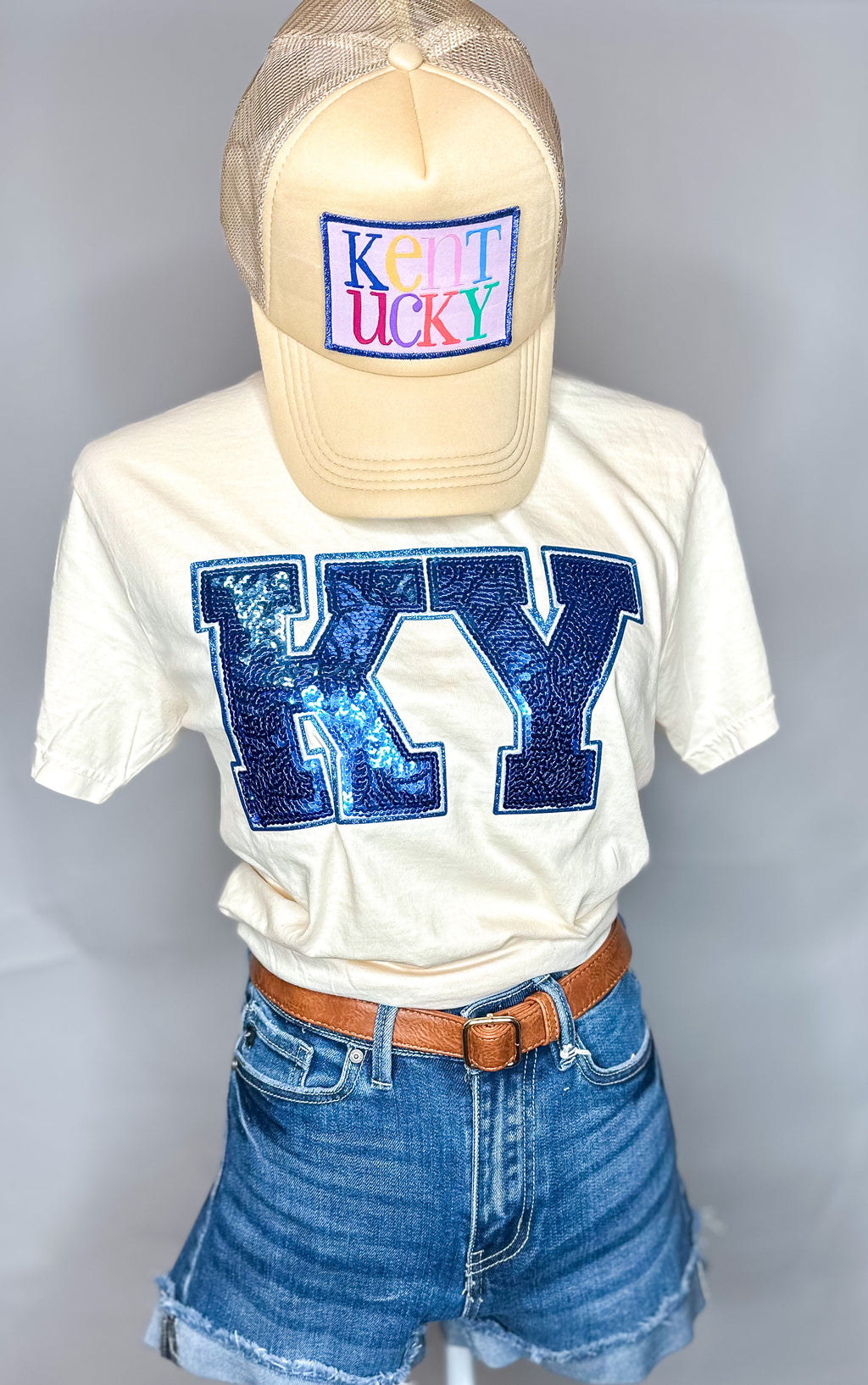 KY Sequin Patch Tee