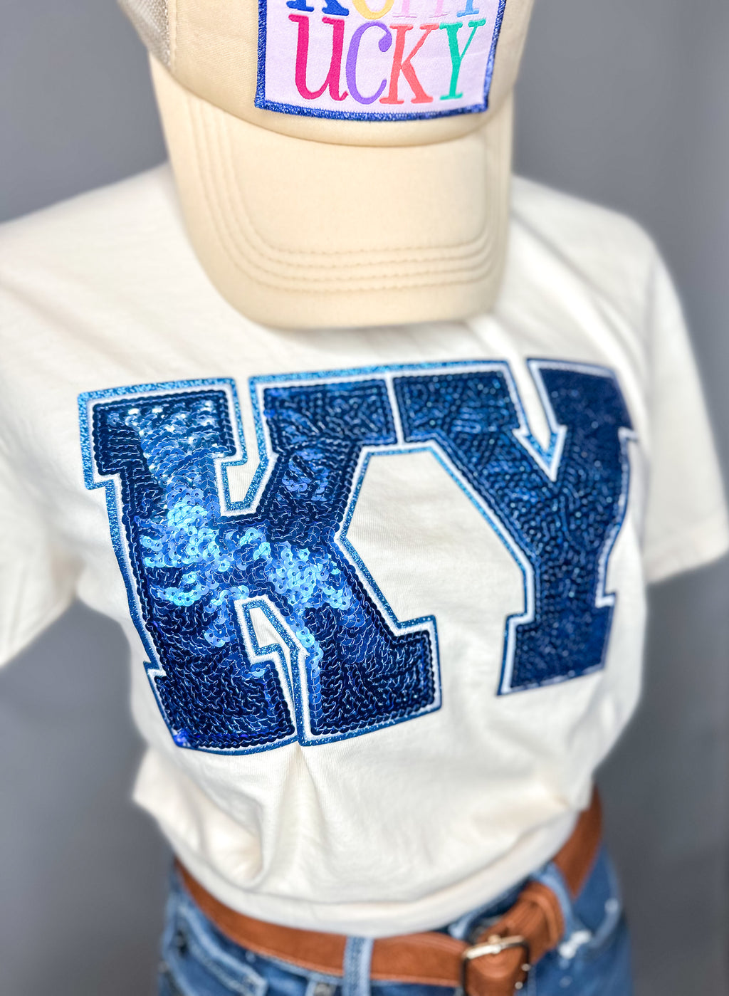 KY Sequin Patch Tee