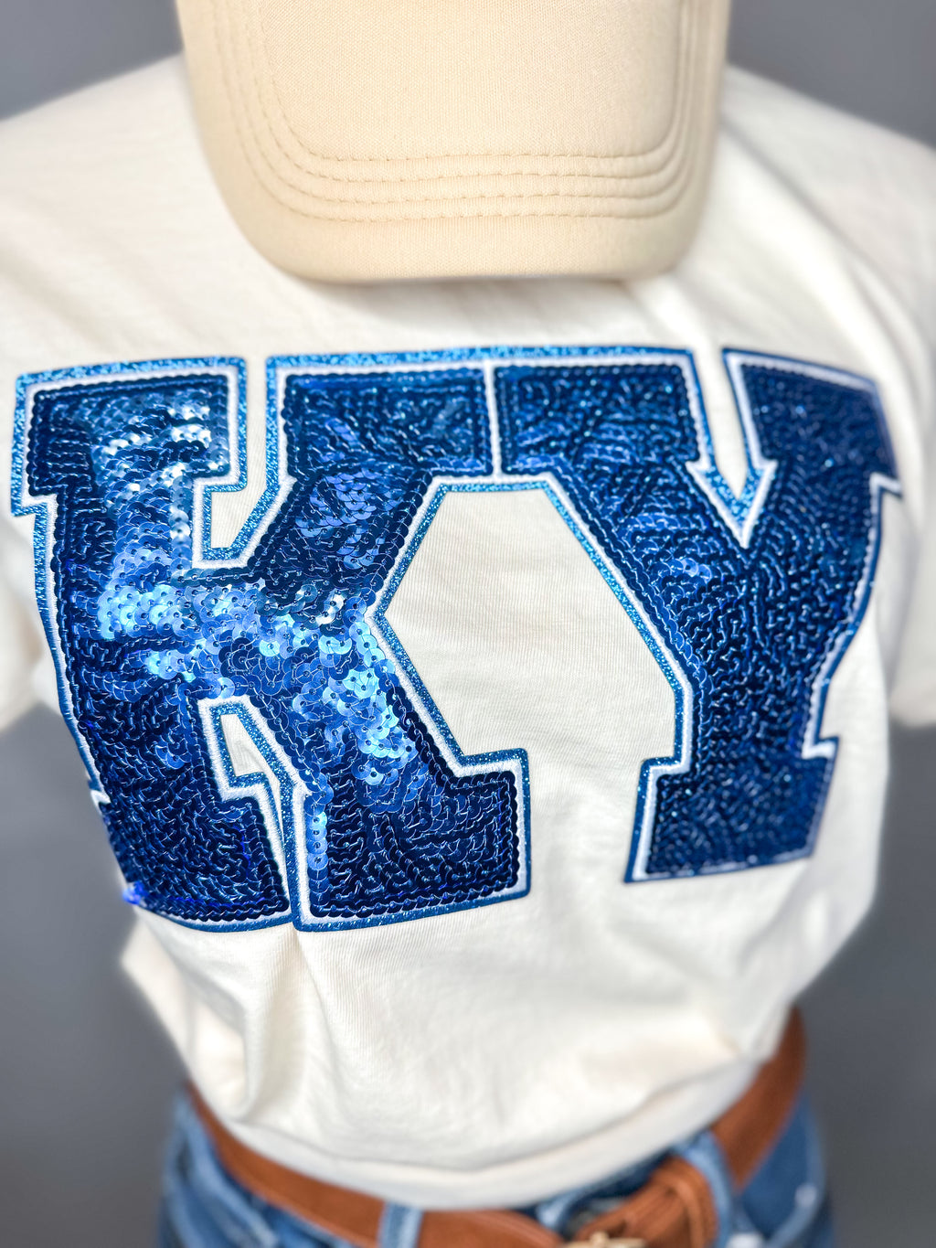 KY Sequin Patch Tee