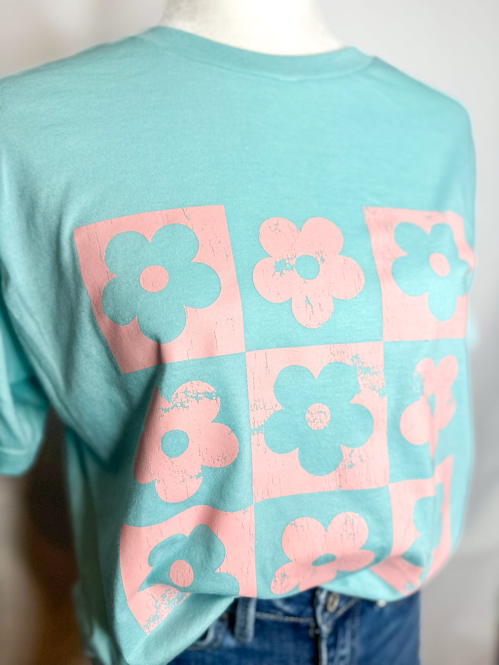 **Limited Edition**Distressed Flower Power Tee