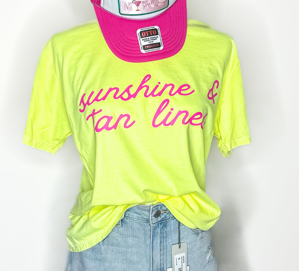 ** Limited Edition** Sunshine & Tan Lines NEON Tee