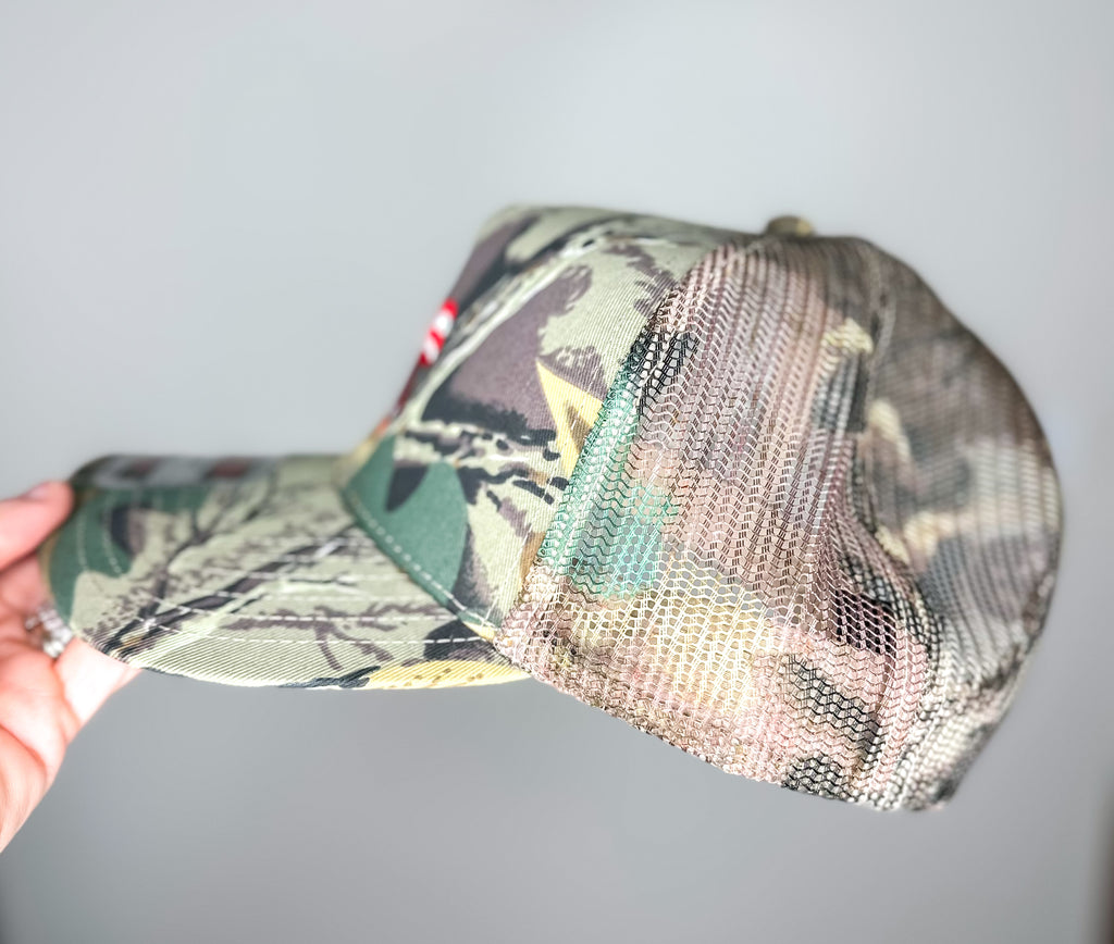 Patriotic Bow Camo Snapback