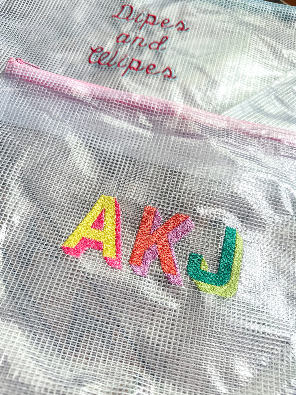 Custom Embroidered Waterproof Travel Mesh Bag