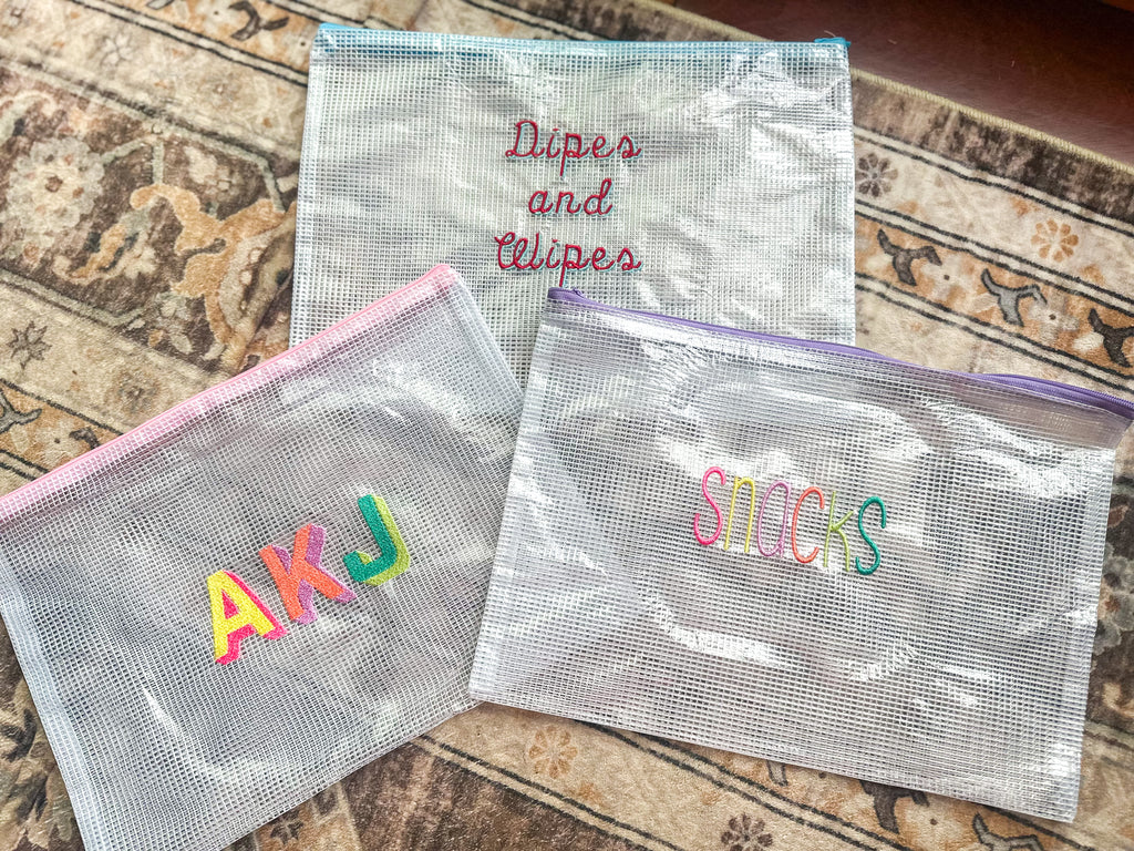 Custom Embroidered Waterproof Travel Mesh Bag