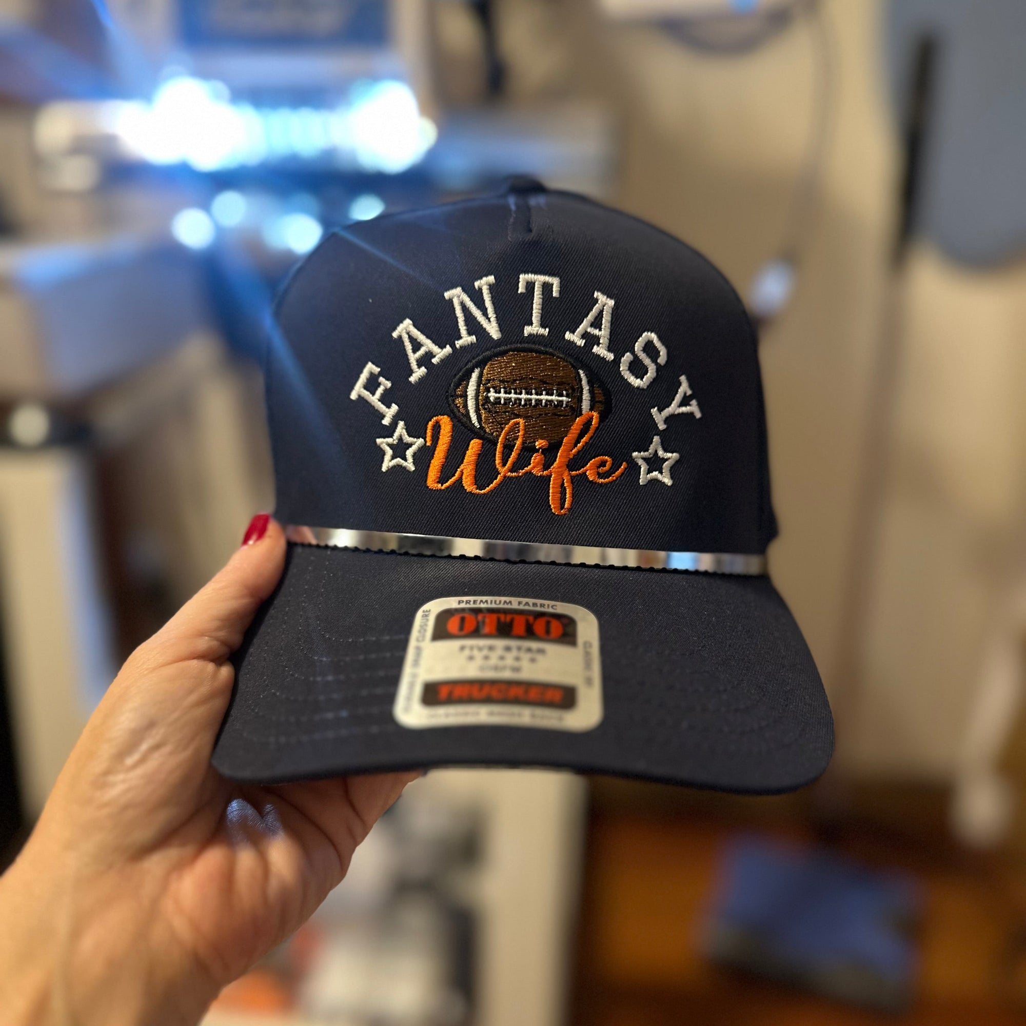 Fantasy Football Wife Hat Digital Embroidery Design