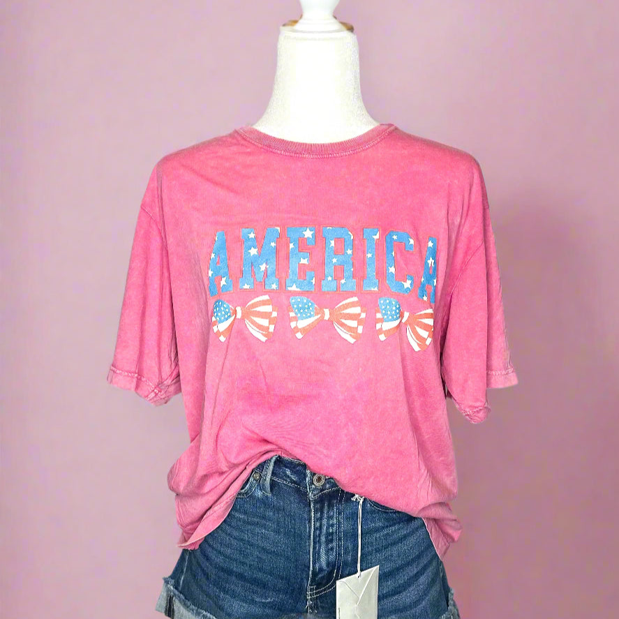 America Bow Coquette Tee