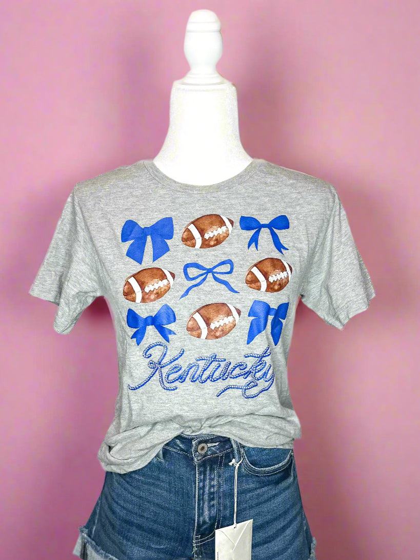 Kentucky Footballs & Bows Tee