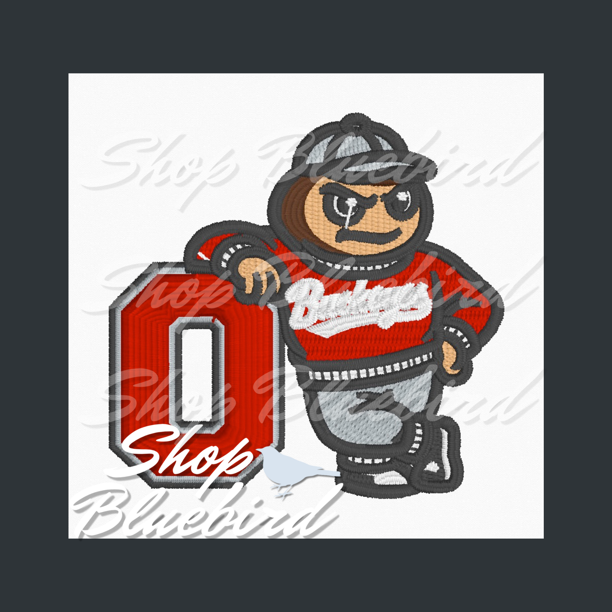 Mini OH Buckeyes 3D Puff Hat Digital Embroidery Design