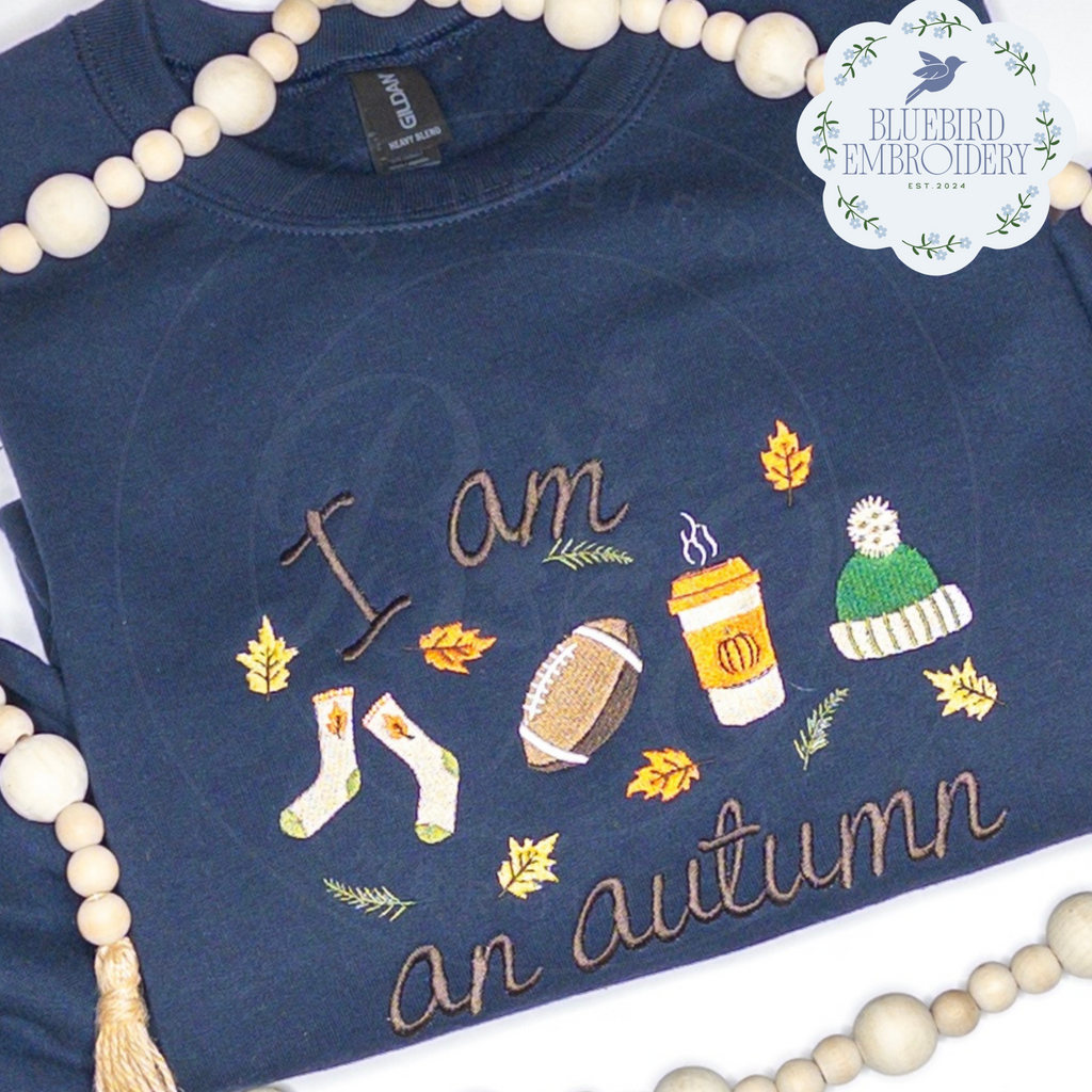I Am an Autumn Embroidered Crewneck