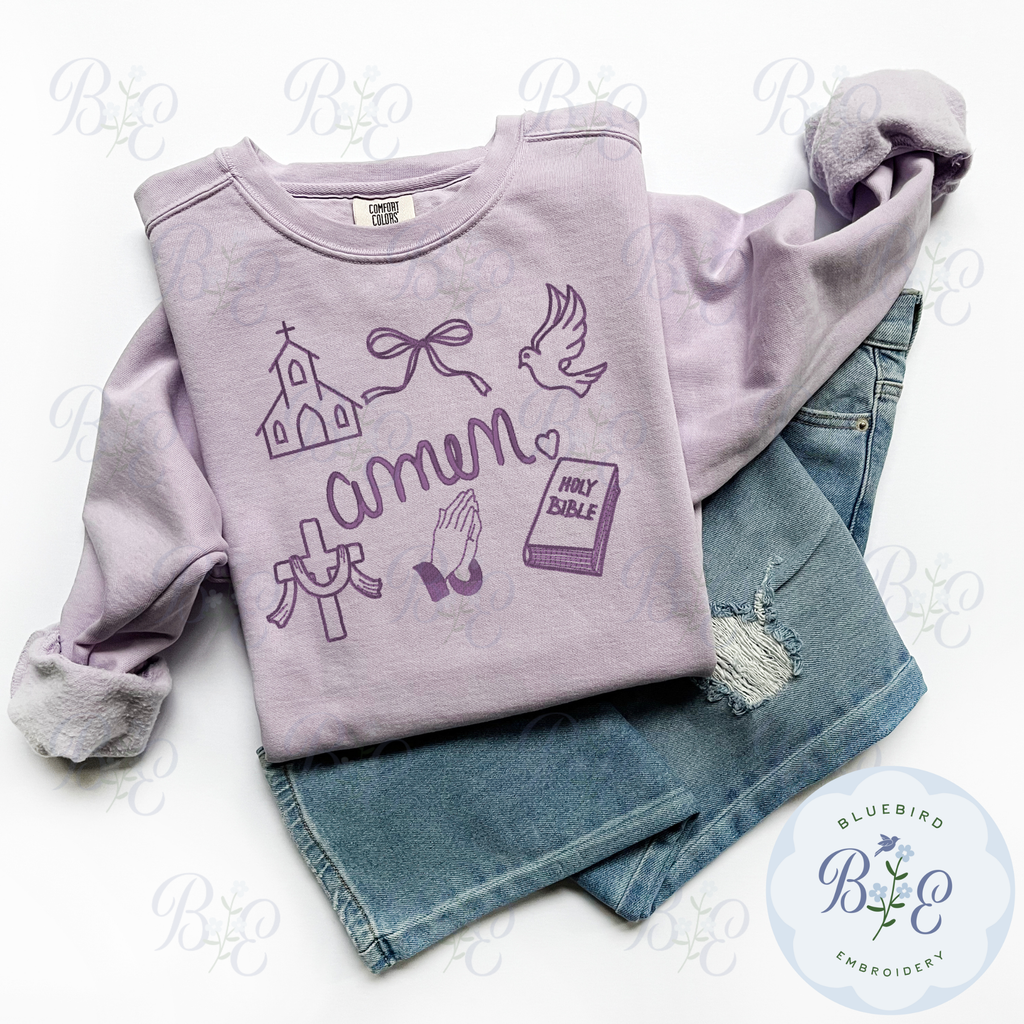 Amen Christian Icons Digital Embroidery Design