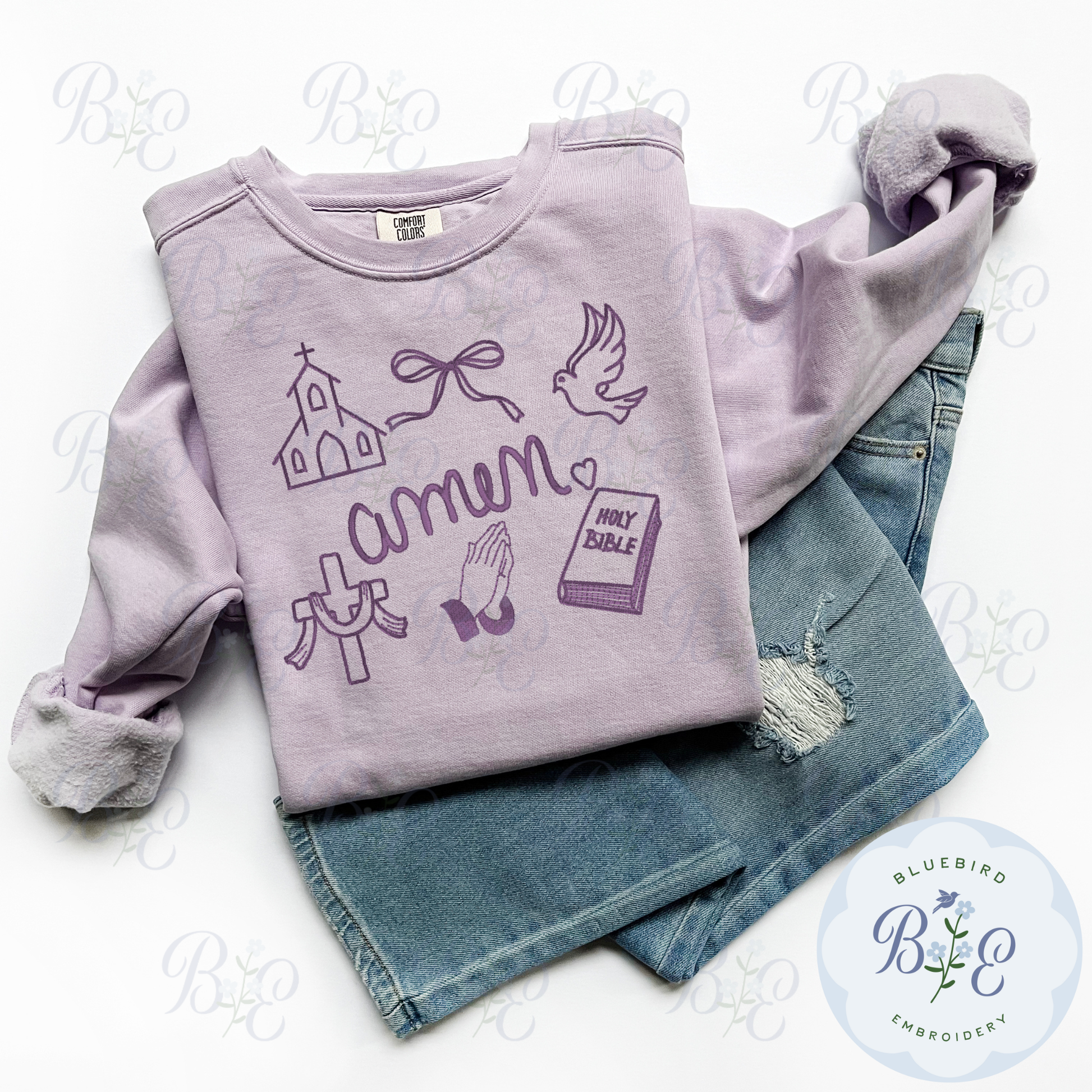 Amen Christian Icons Digital Embroidery Design