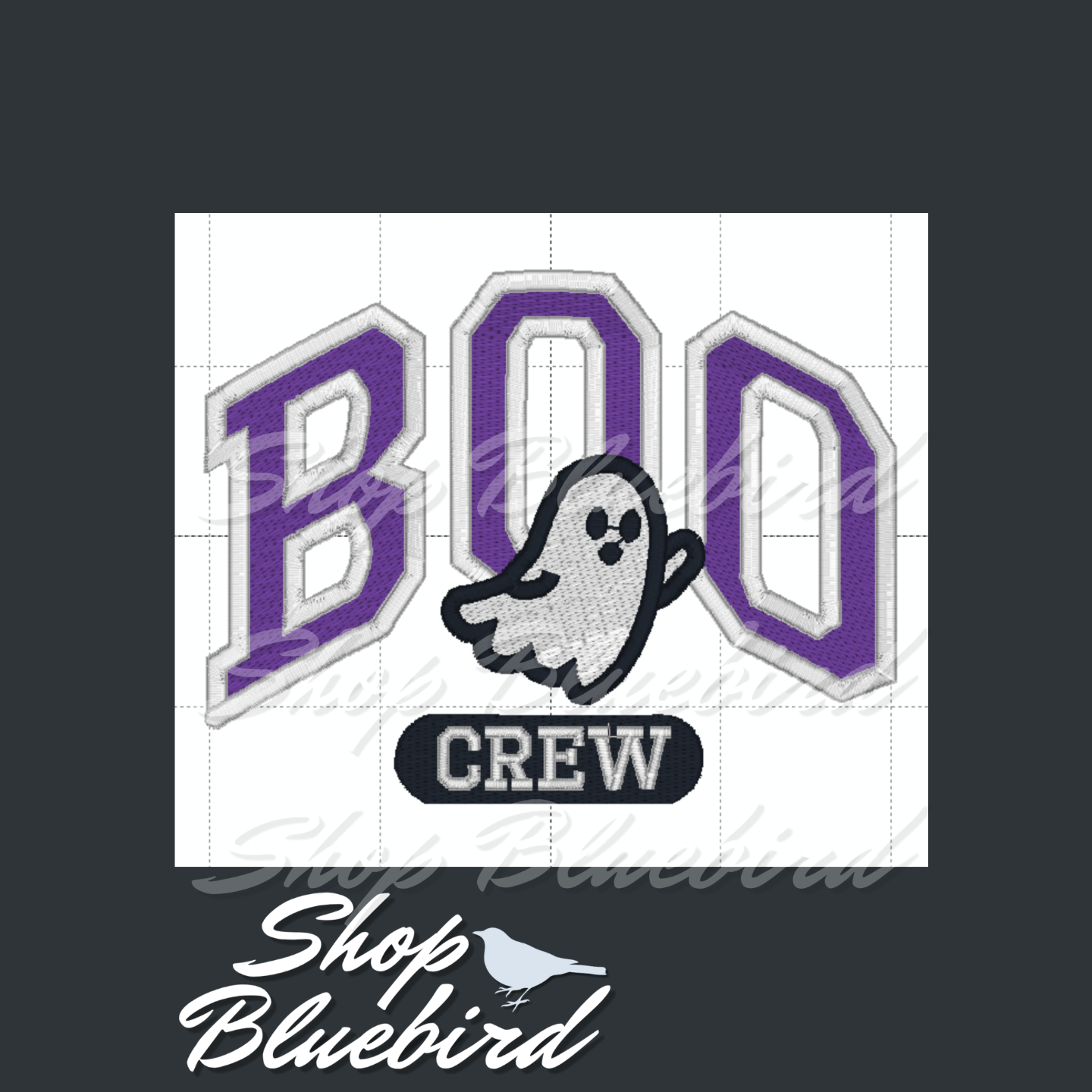 BOO Crew Pocket Digital Embroidery Design
