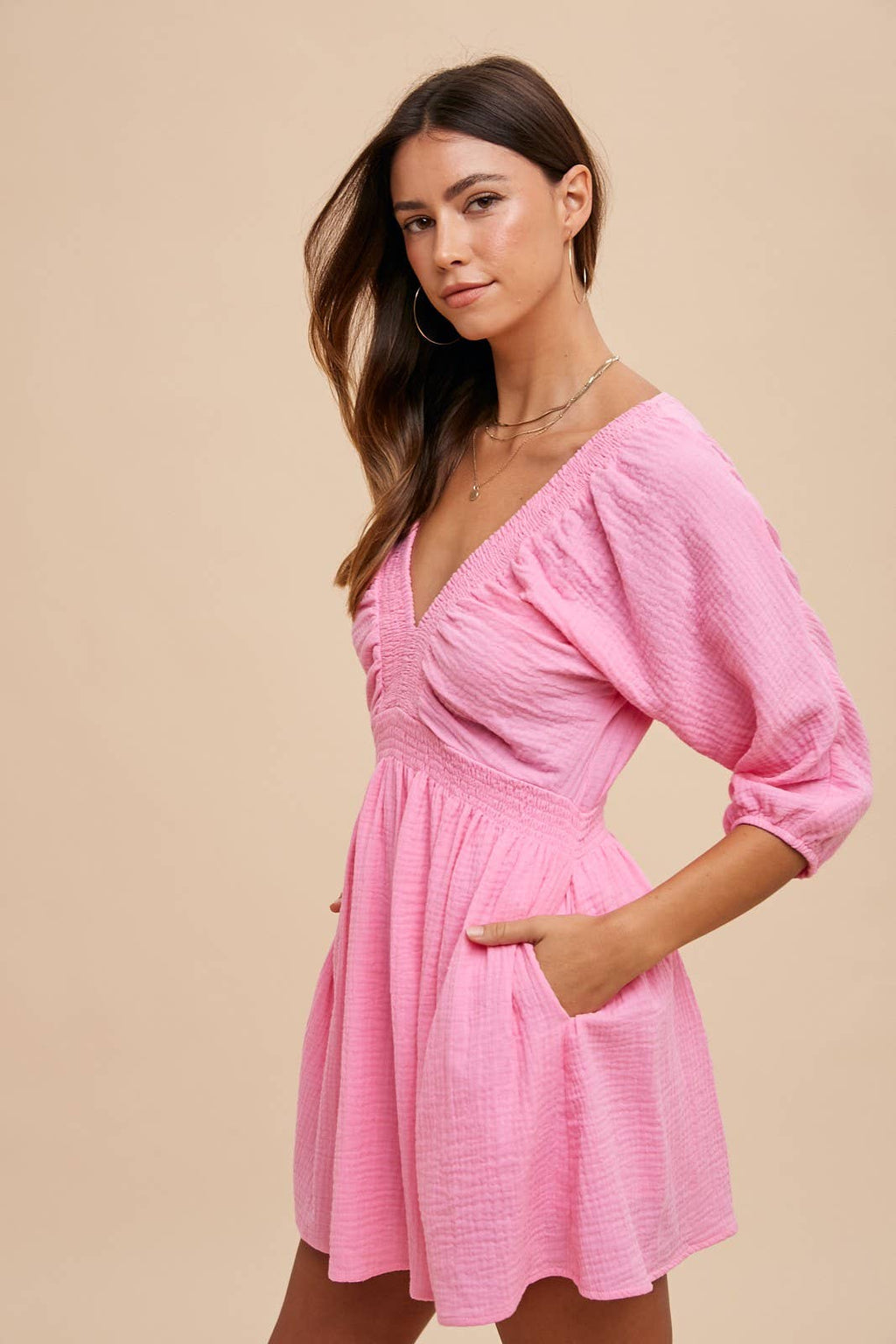 Pink Romper Dress