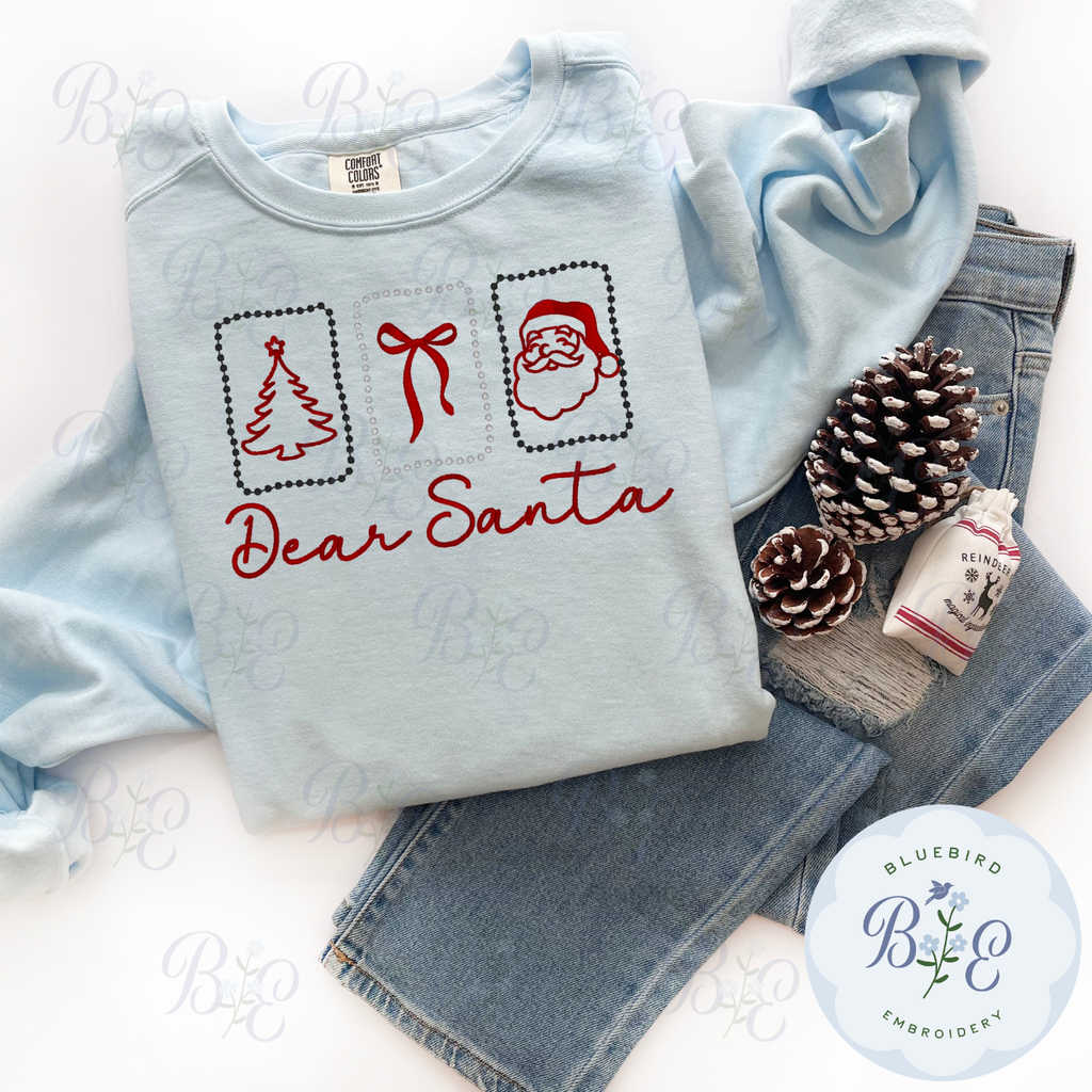 Dear Santa Candlewick Stamps Digital Embroidery Design