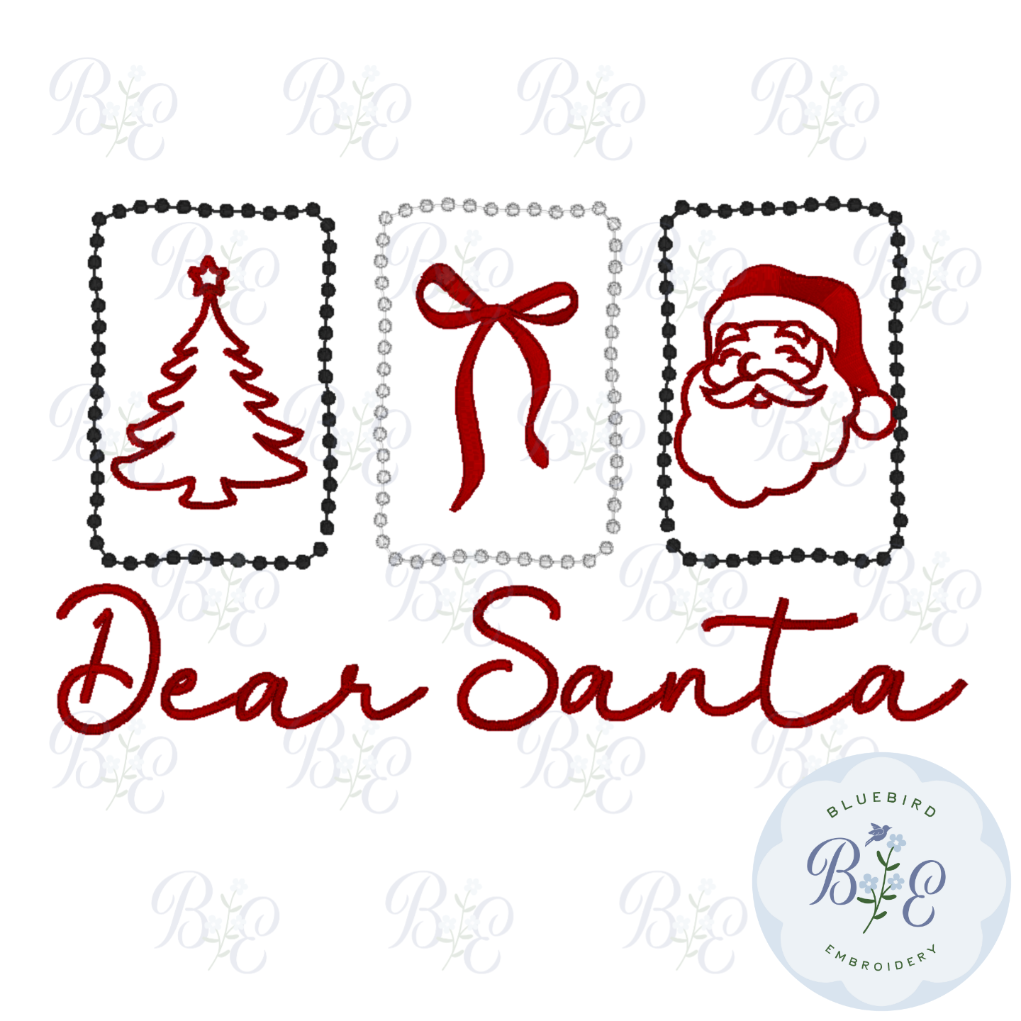 Dear Santa Candlewick Stamps Digital Embroidery Design