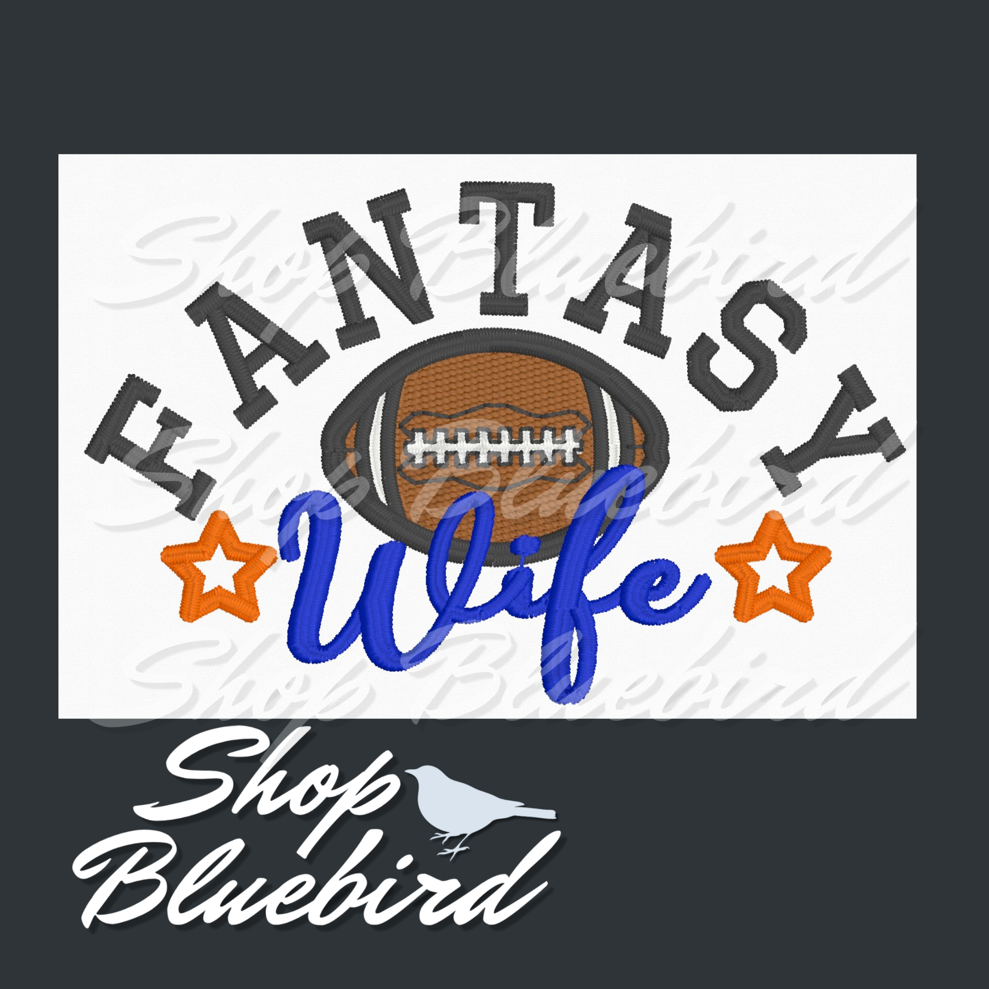 Fantasy Football Wife Hat Digital Embroidery Design