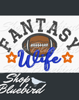 Fantasy Football Wife Hat Digital Embroidery Design
