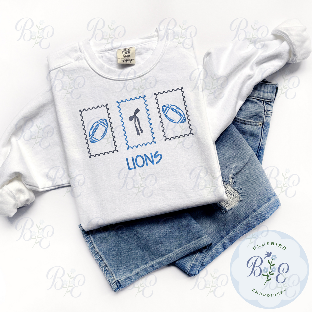 Custom Football Stamps Embroidered