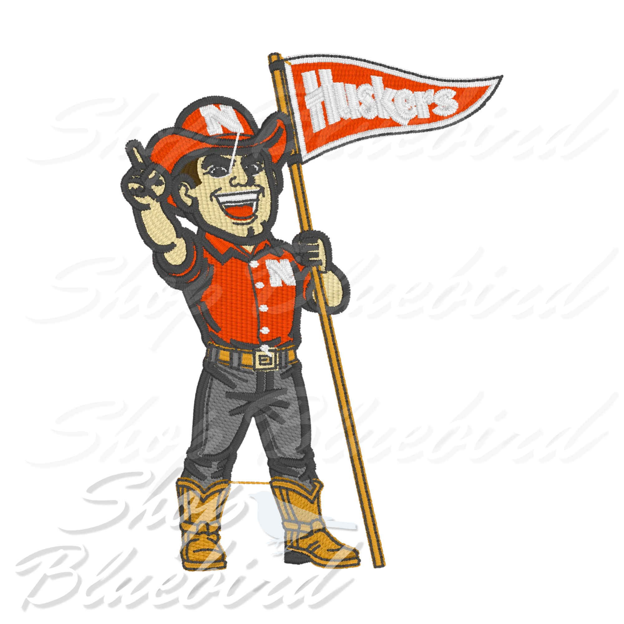 Mascot Embroidery Design – Digital Download | Optional Mascot Personalization