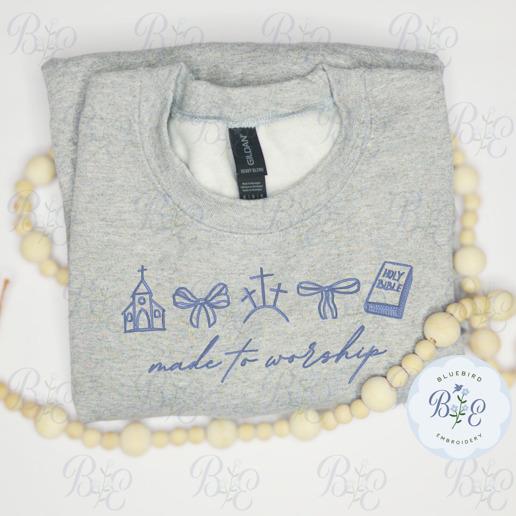 Made to Worship Embroidered Crewneck