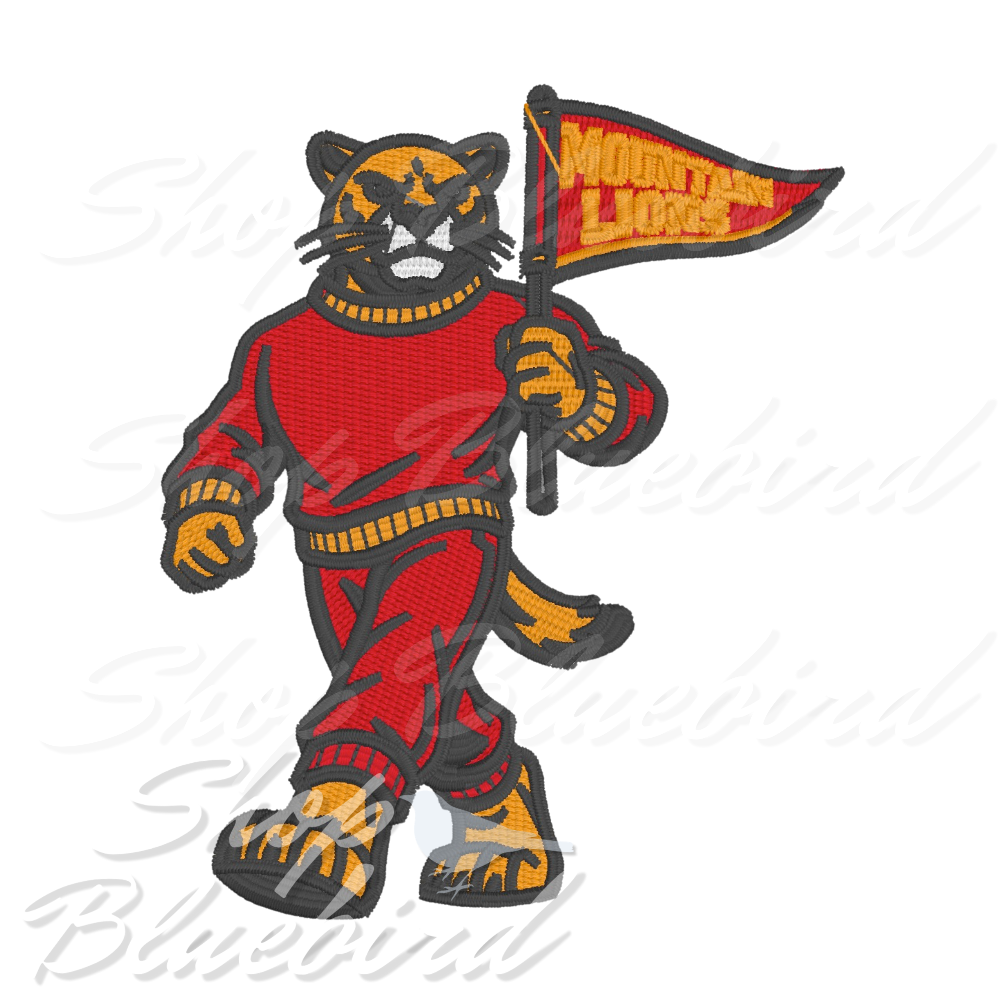 Mascot Embroidery Design – Digital Download | Optional Mascot Personalization