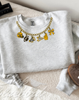 Charm Necklace Embroidered Sweatshirt