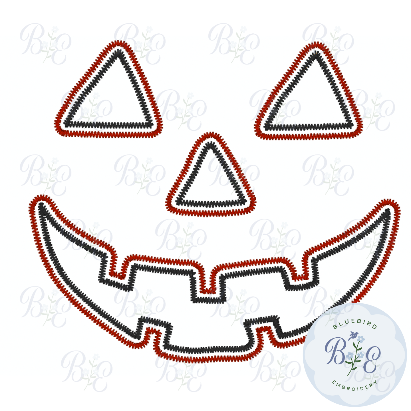 Pumpkin Face DS Applique Digital Embroidery Design