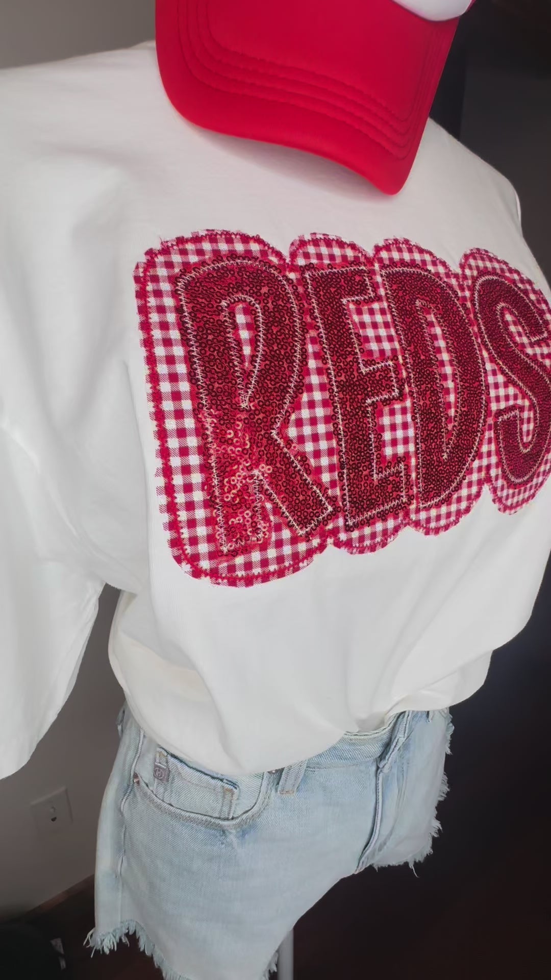 Custom Sequin + Fabric Appliqué Crewneck – Pick Your Team!