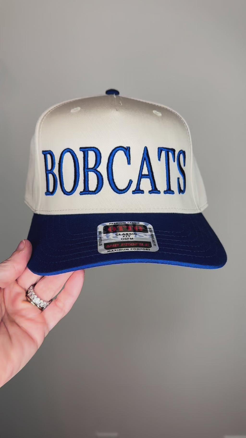 Bobcats 3D Puff Embroidered Two-Tone Hat